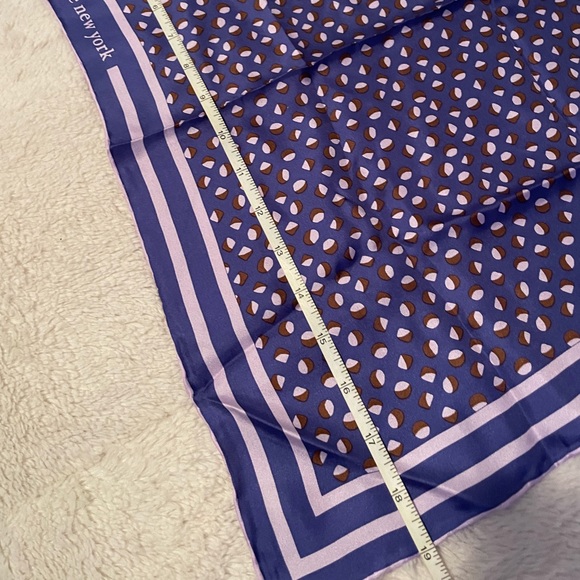 Kate Spade Purple Silk Scarf - Picture 6 of 7
